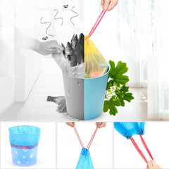 Bin Liners Bin Bags with Drawstring Handle Large-Capacity Garbage Bags for Kitchen Bath Bedroom Car Trash Can Office Unscented