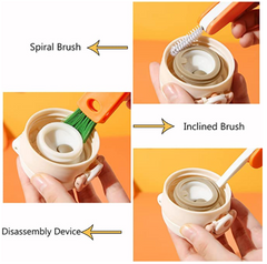 3 in 1 cleaning brush for cup and cap lids brush(3 pcs)