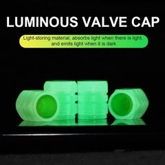 Universal Fluorescent Car Tire Valve Caps, 12Pcs T