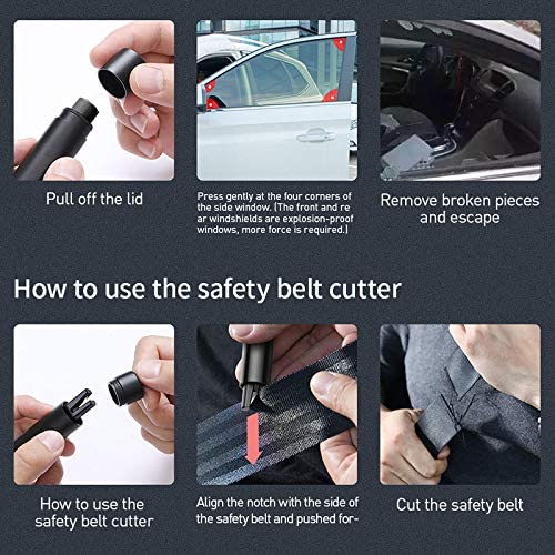 Safety Hammer Emergency Window Glass Breaker and Seatbelt Cutter Escape Tool