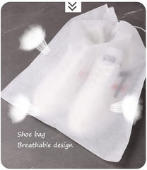 20PCS Non-woven travel shoe bag storage bags, breathable dust-proof with rope, 32x48cm