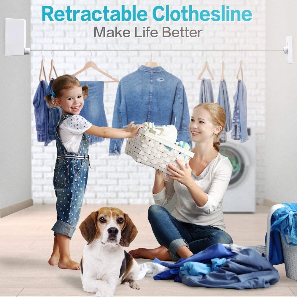 Retractable Clothesline Indoor Clothes Lines retracting