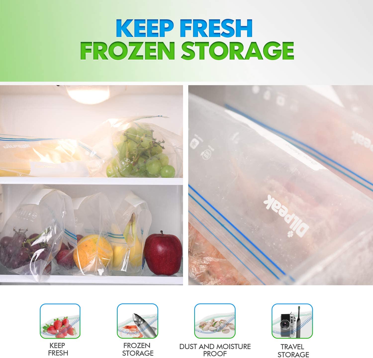 Food Freezer Bags, Ziplock Bags, Sandwich Bags