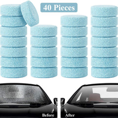 40 Pieces Car Effervescent Washer Car Windshield Glass Concentrated Washer Tablets
