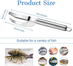 3-In-1 Stainless Steel Fish Scale Remover Tool, Fi