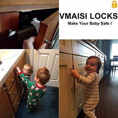 Child Safety Magnetic Cabinet Locks (8 Locks + 2 K
