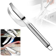 3-In-1 Stainless Steel Fish Scale Remover Tool, Fi