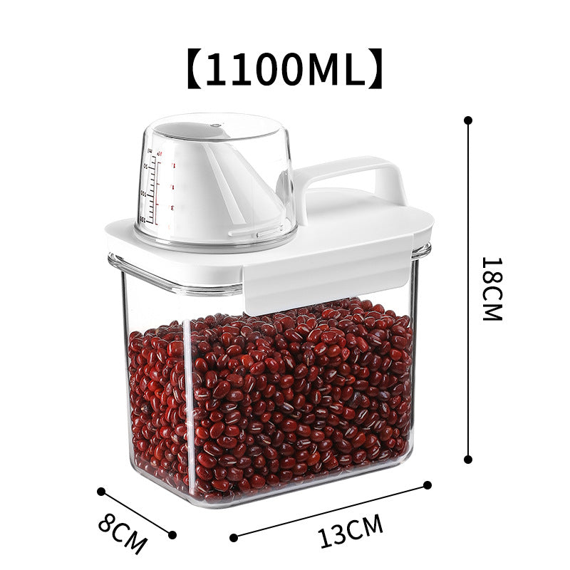Rice Storage Container - Airtight Food Storage Container with Measuring Cup