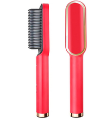 Hair Straightener Brush, Ceramic PTC Straightening Brush,